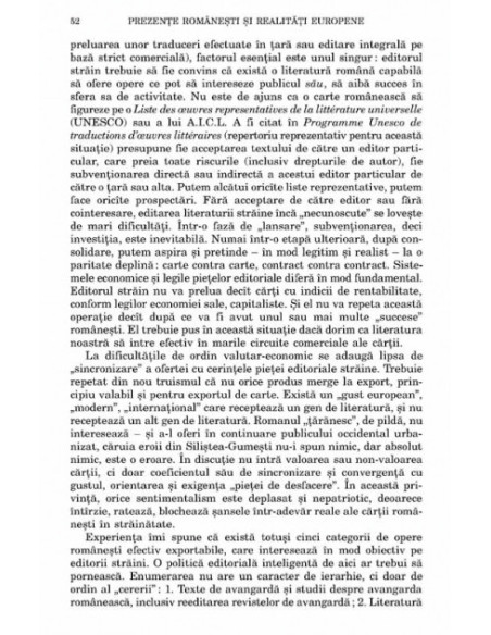 Prezenţe româneşti şi realităţi europene. Jurnal intelectual