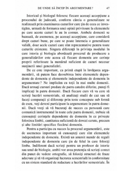 O introducere în arta argumentării. Pledarea şi respingerea argumentelor