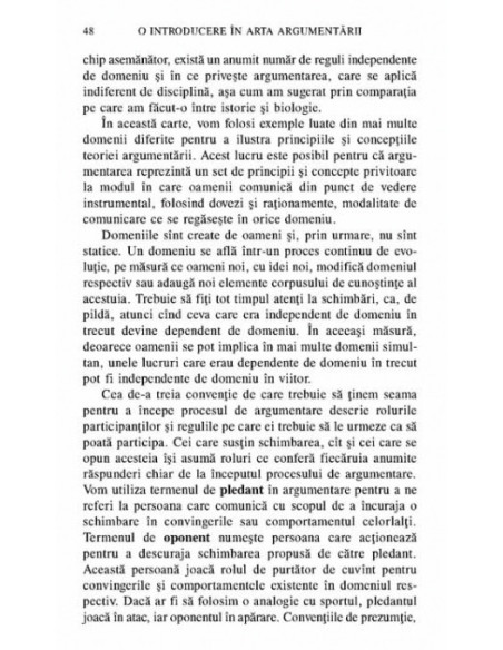 O introducere în arta argumentării. Pledarea şi respingerea argumentelor