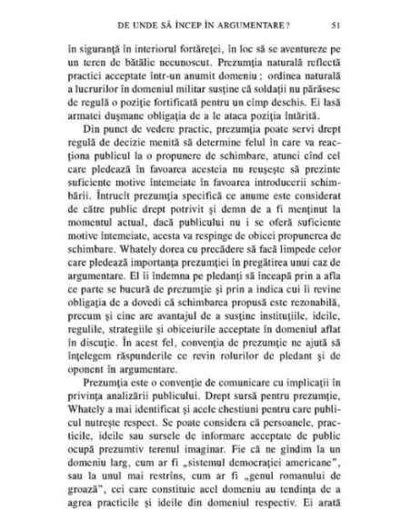 O introducere în arta argumentării. Pledarea şi respingerea argumentelor