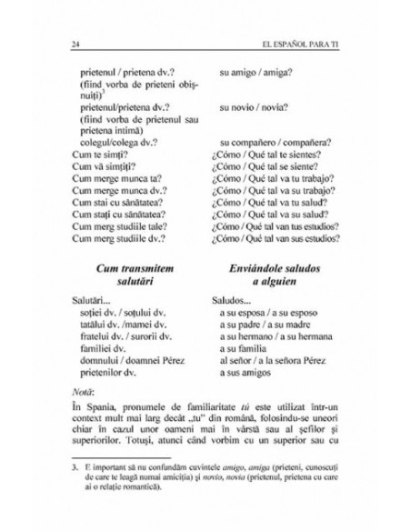 El espanol para ti. Manual de conversație (ediția a II-a)