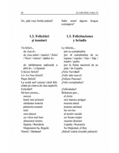 El espanol para ti. Manual de...