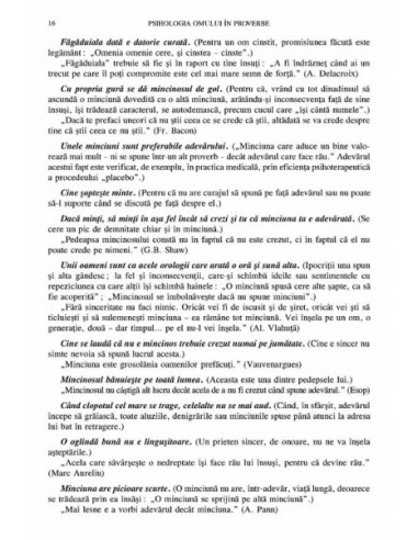 Psihologia omului în proverbe Psihologia omului în proverbe