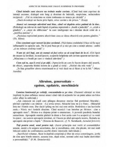 Psihologia omului în proverbe Psihologia omului în proverbe