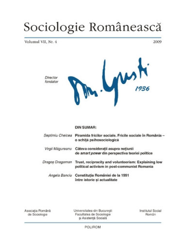Sociologie Românească.  Volumul VII, Nr. 4/2009