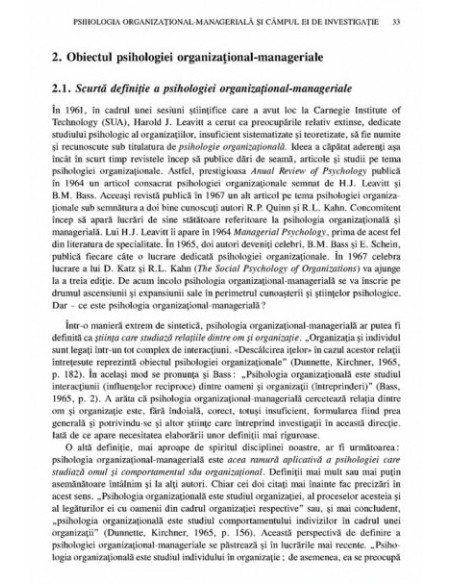 Tratat de psihologie organizațional-managerială (vol. I)