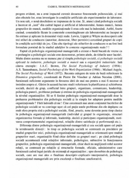 Tratat de psihologie organizațional-managerială (vol. I)