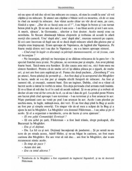 Holocaustul evreilor români. Din mărturiile supraviețuitorilor