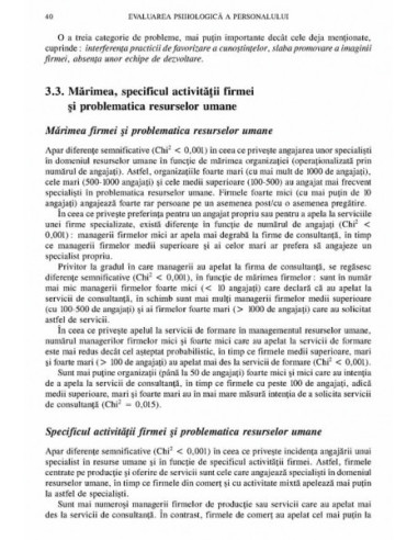 Evaluarea psihologică a personalului