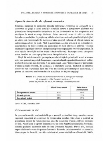 O analiză critică a tranziției O analiză critică a tranziției