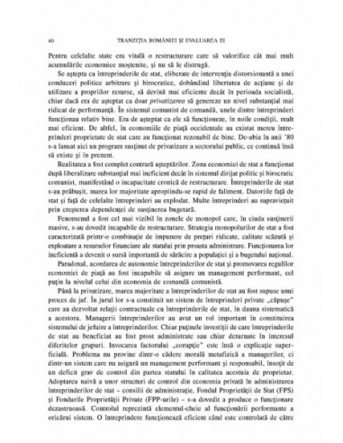 O analiză critică a tranziției O analiză critică a tranziției