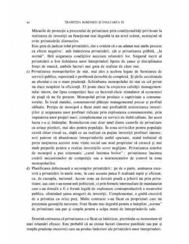 O analiză critică a tranziției O analiză critică a tranziției