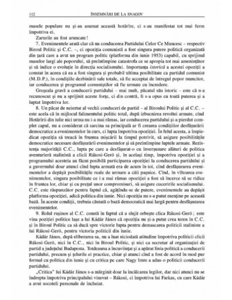 Însemnări de la Snagov. Corespondență, rapoarte, convorbiri