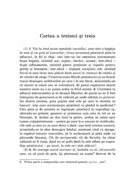 Naturalis historia. Enciclopedia cunoștințelor din Antichitate. Vol. VI: Mineralogie și istoria artei
