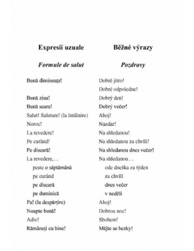 Ghid de conversație român-ceh