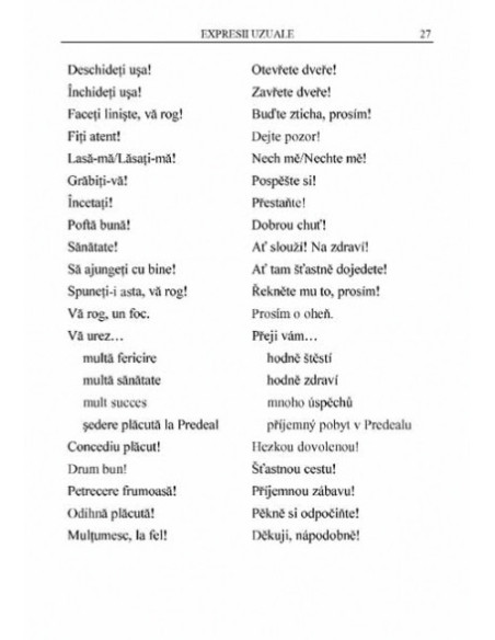 Ghid de conversație român-ceh