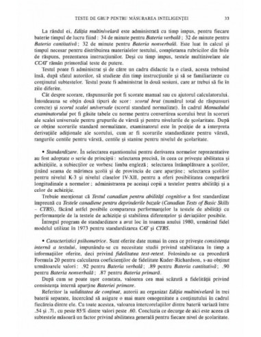 Testarea psihologică. Inteligență și...