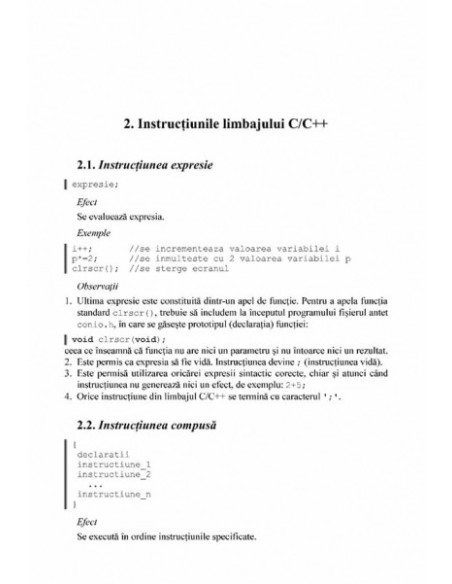 Programarea în limbajul C/C++ pentru liceu