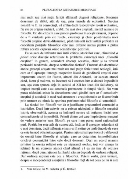 Pluralitatea metafizicii medievale