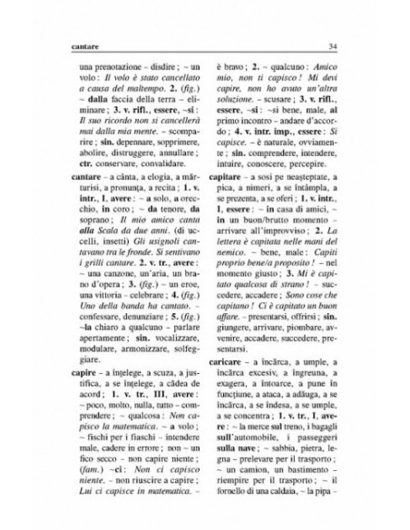 Dicționarul principalelor verbe italiene și construcțiile lor specifice