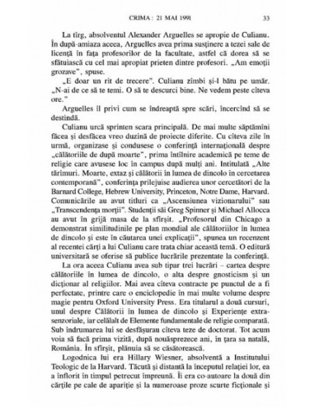 Eros, magie şi asasinarea profesorului Culianu