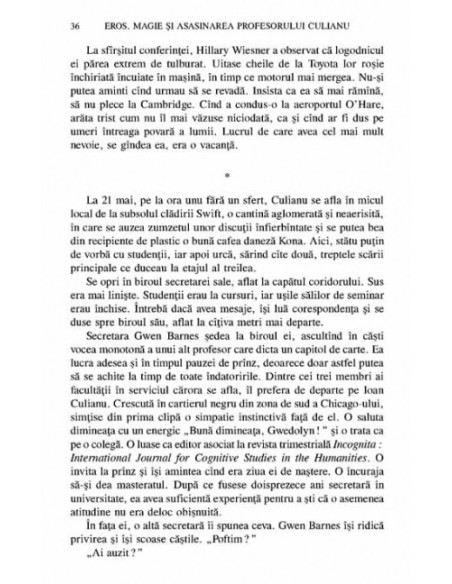 Eros, magie şi asasinarea profesorului Culianu