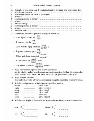 Limba română pentru gimnaziu....