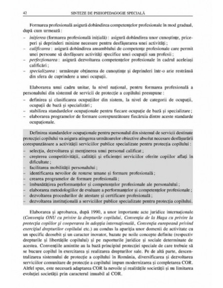 Sinteze de psihopedagogie specială