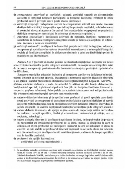 Sinteze de psihopedagogie specială