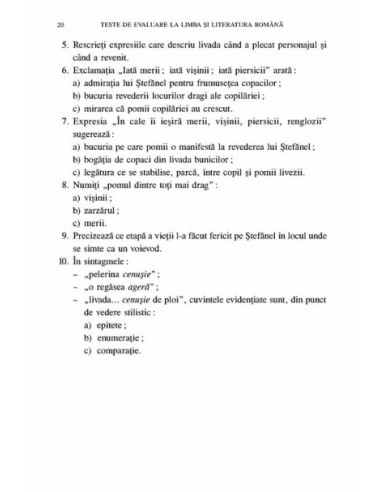 Teste de evaluare la limba şi...