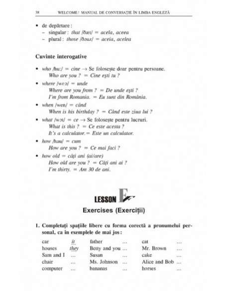 Welcome! Manual de conversație în limba engleză