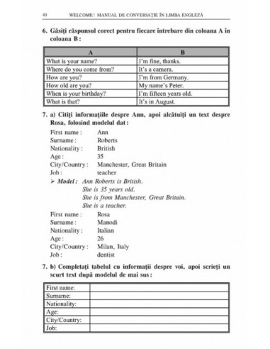 Welcome! Manual de conversație în...