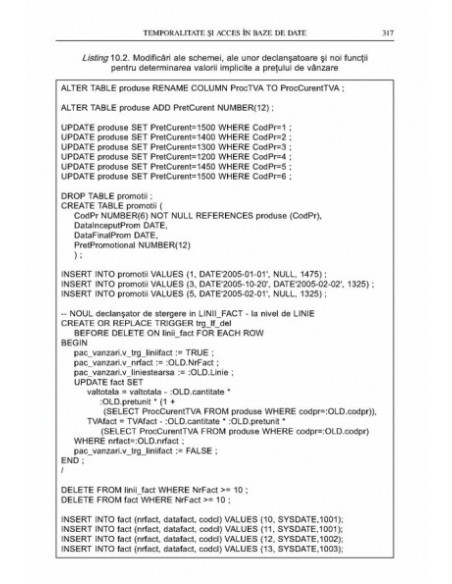Proiectarea bazelor de date. Normalizare și postnormalizare. Implementări SQL și Oracle