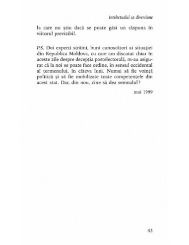 Intelectualul ca diversiune....