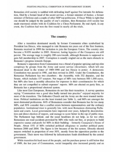 A Quest for Political Integrity