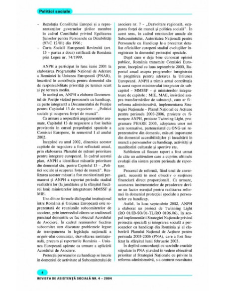 Revista de Asistență Socială. Nr. 4/2004