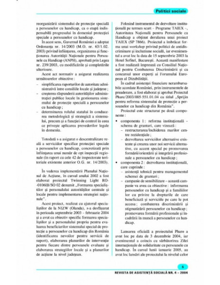 Revista de Asistență Socială. Nr. 4/2004