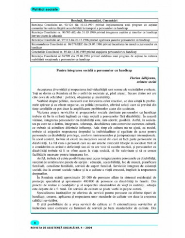 Revista de Asistență Socială. Nr. 4/2004