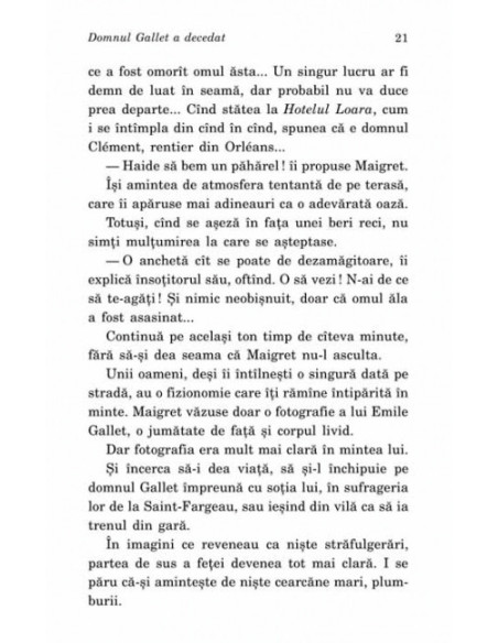 Domnul Gallet a decedat