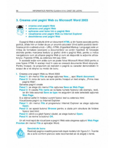 Informatică pentru clasa a VI-a....