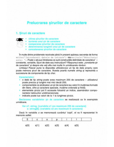 Informatică pentru clasa a VI-a....