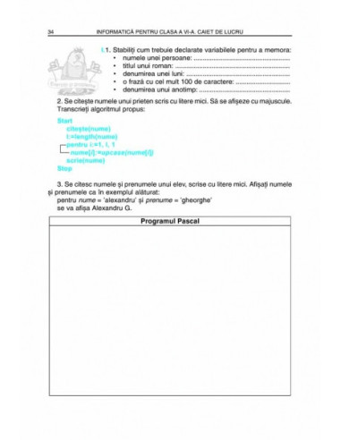 Informatică pentru clasa a VI-a....