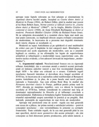 Cinci fețe ale modernității....