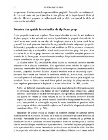 Metoda focus grup. Ghid practic...