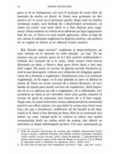 Despre binefaceri • Despre îngăduinţă