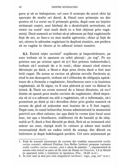 Despre binefaceri • Despre îngăduinţă