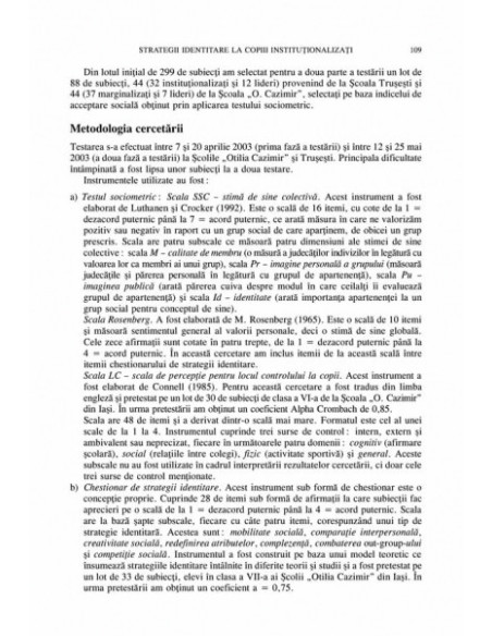Psihologia Socială. Nr. 15/2005 – Buletinul Laboratorului „Psihologia cîmpului social”, Universitatea „Al.I. Cuza”, Iaşi