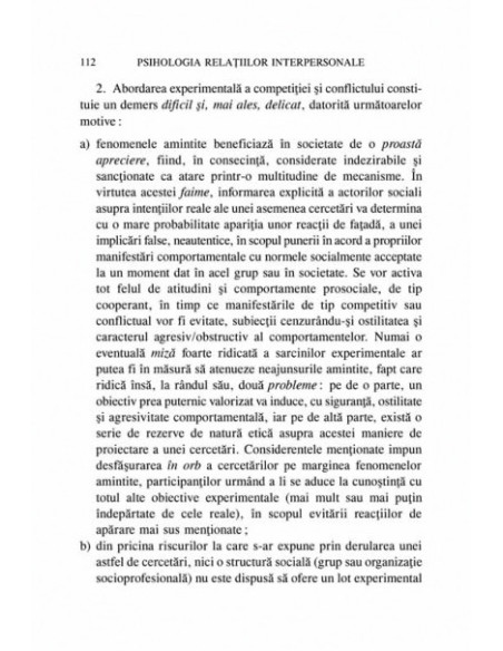 Psihologia relațiilor interpersonale. Competiție și conflict
