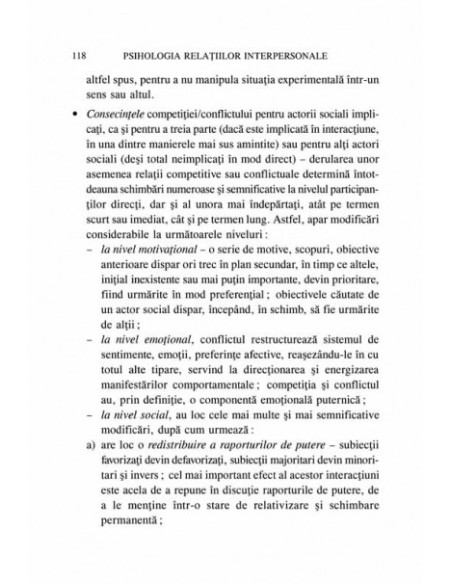 Psihologia relațiilor interpersonale. Competiție și conflict