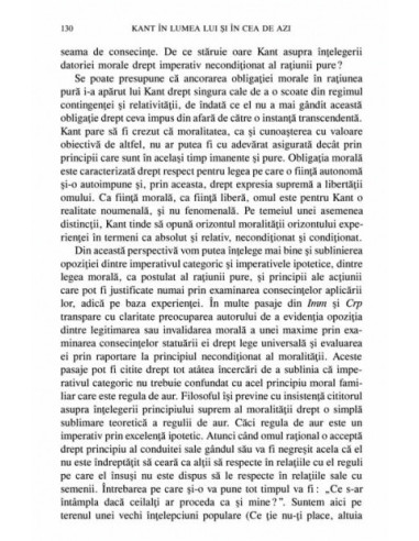 Kant în lumea lui şi în cea de azi....